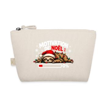 Faule Weihnachten Motivation Fortschritt 0% - Bio-Täschchen - Natur - Vorne