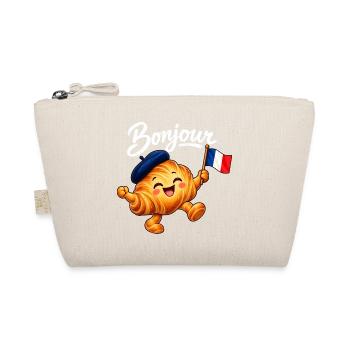 Cute French Croissant Bonjour Paris - Bio-Täschchen - Natur - Vorne