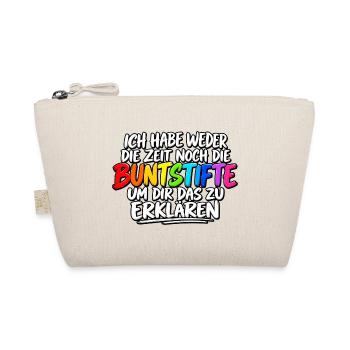 Buntstifte Regenbogen Zitat - Bio-Täschchen - Natur - Vorne