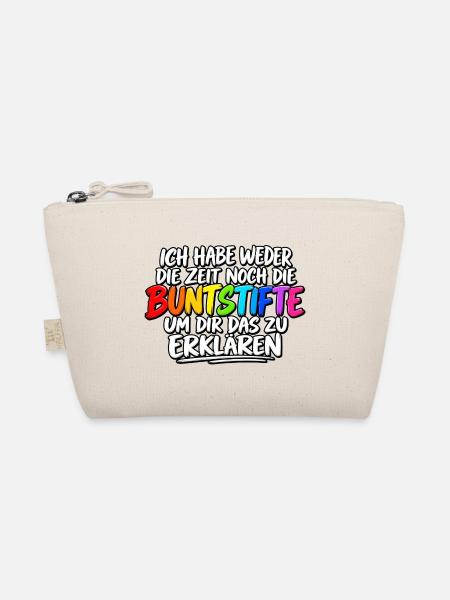 Buntstifte Regenbogen Zitat - Bio-Täschchen - Natur