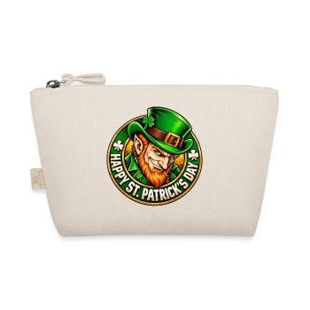 Grüner Leprechaun Charme - Bio-Täschchen - Natur - Vorne