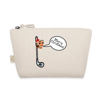 Frohe Weihnachten Golf - Bio-Täschchen - Natur - Vorne