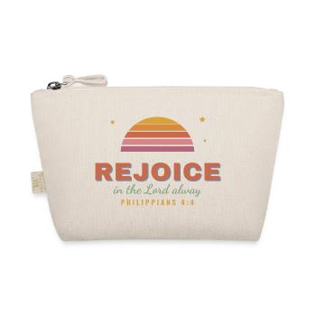 Rejoice – Philippians 4:4 Retro Sunset - Bio-Täschchen - Natur - Vorne