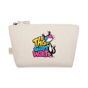 Cartoon Katze | This Can Wait - Bio-Täschchen - Natur - Vorne
