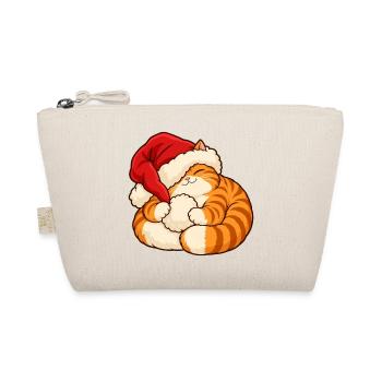 Weihnachten - Schlafendes Weihnachtskätzchen - Bio-Täschchen - Natur - Vorne