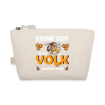 Keine Zeit mein Volk braucht mich Imker Biene - Bio-Täschchen - Natur - Vorne