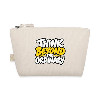Think Beyond the Ordinary – Positives Statement  - Bio-Täschchen - Natur - Vorne