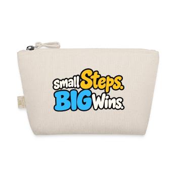 Small Steps Big Wins – Positives Motivationsdesign - Bio-Täschchen - Natur - Vorne