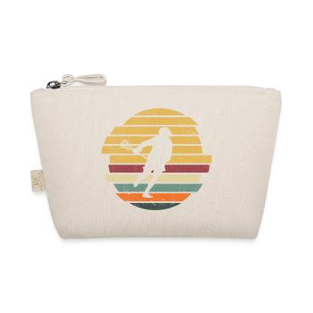 Lacrosse Retro Lacrossespieler LAX - Bio-Täschchen - Natur - Vorne