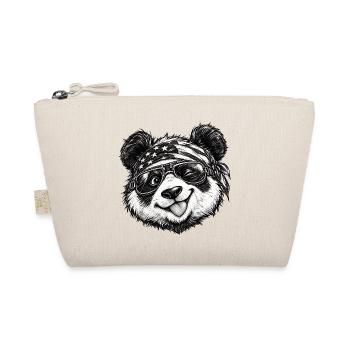 Cool Panda Biker Bandana Sonnenbrille Tierkunst - Bio-Täschchen - Natur - Vorne