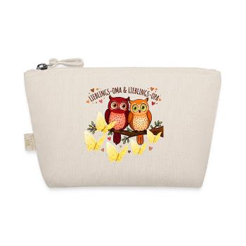 Lieblings Oma Opa Eulen Pärchen Geschenk - Bio-Täschchen - Natur - Vorne