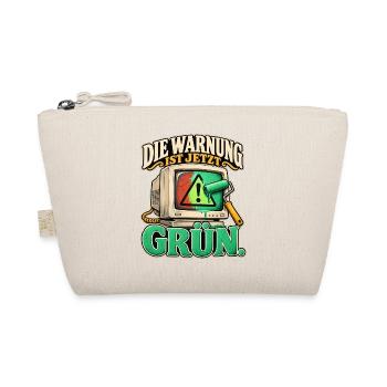 Warnung in Grün - Bio-Täschchen - Natur - Vorne