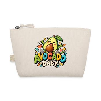 Avocado Baby – Süßes buntes Kinderdesign - Bio-Täschchen - Natur - Vorne