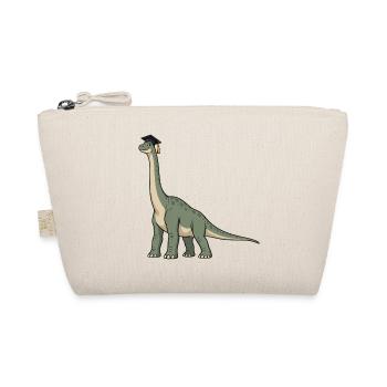 Dino mit Doktorhut - Bio-Täschchen - Natur - Vorne