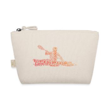 Geschenkidee für einen Paddler mit Wildwasserkajak - Bio-Täschchen - Natur - Vorne