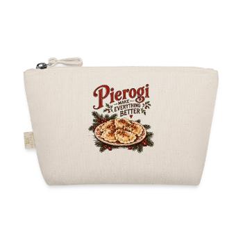 Pierogi machen alles besser Polnisches Essensdesign - Bio-Täschchen - Natur - Vorne