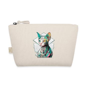 Sphynx Cat Bunter Cyberpunk Tokyo Mosaik - Bio-Täschchen - Natur - Vorne