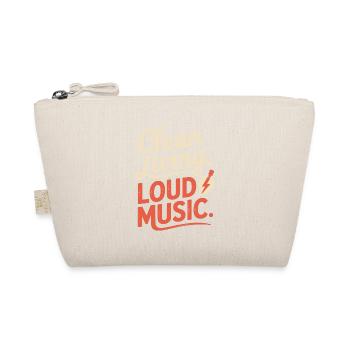 Clean Living Loud Music Straight Edge Nüchtern - Bio-Täschchen - Natur - Vorne