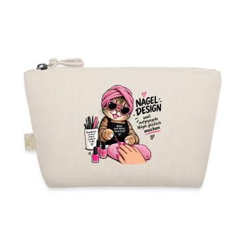 Nagel Design Katze Pink Glam - Bio-Täschchen - Natur - Vorne