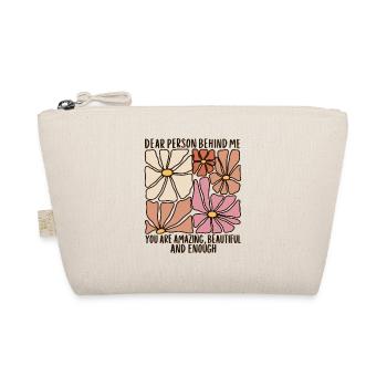 Dear Person Behind Me – Selbstliebe Retro Blumen - Bio-Täschchen - Natur - Vorne