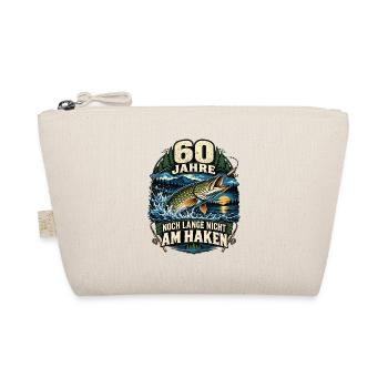 60 Jahre Angler – Noch lange nicht am Haken - Bio-Täschchen - Natur - Vorne