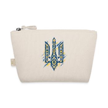 Ukraine Tryzub Vintage Stickmuster Vyshyvanka - Bio-Täschchen - Natur - Vorne