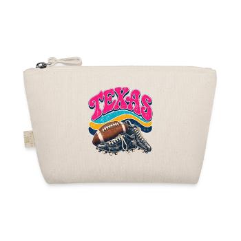 Texas Retro-Fußball & Boots Design - Bio-Täschchen - Natur - Vorne