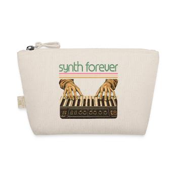 Synthesizer Hände Retro Keyboard Musiker - Bio-Täschchen - Natur - Vorne