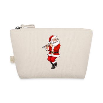 Weihnachts-Santa Flötenmelodie - Bio-Täschchen - Natur - Vorne