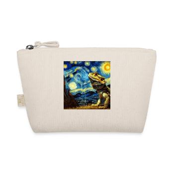 Bearded Dragon Lizard Starry Night Bartagame - Bio-Täschchen - Natur - Vorne