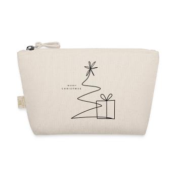 One Line Christmas Tree & Gift - Bio-Täschchen - Natur - Vorne