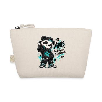 Panda DJ ADHS Rhythm - Bio-Täschchen - Natur - Vorne