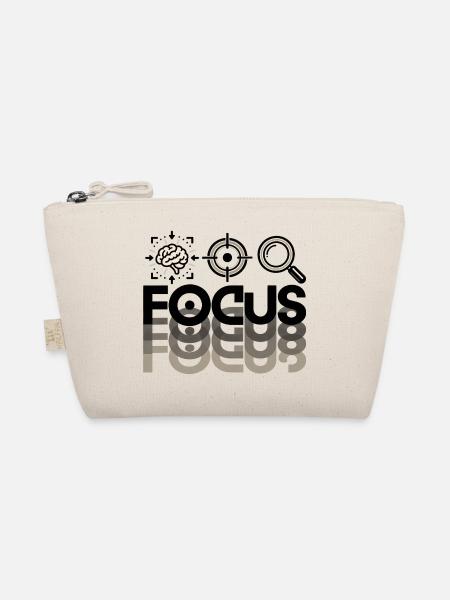 Focus – Fokus Mindset Konzentration Motivation - Bio-Täschchen - Natur
