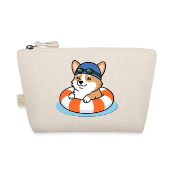 Süßes Kawaii Corgi Schwimm-Sommerstrandshirt - Bio-Täschchen - Natur - Vorne