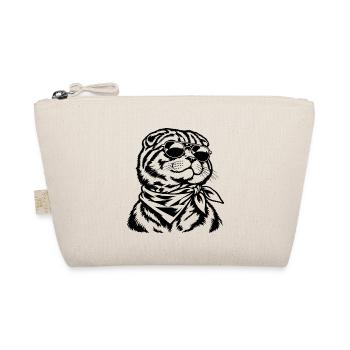 Scottish Fold Katze – Sonnenbrille und Bandana - Bio-Täschchen - Natur - Vorne