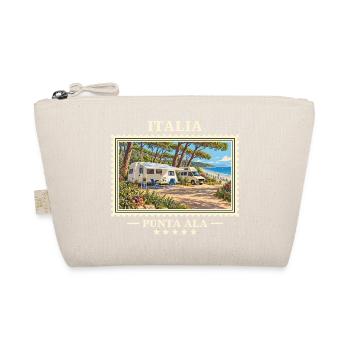 Italien Punta Ala Camping Vintage Reisemarke - Bio-Täschchen - Natur - Vorne