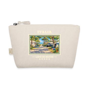 Italien Lido di Savio Camping Vintage Reisemarke - Bio-Täschchen - Natur - Vorne