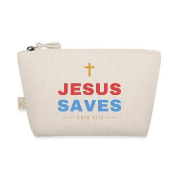 Jesus Saves – Acts 4:12 Christian - Bio-Täschchen - Natur - Vorne