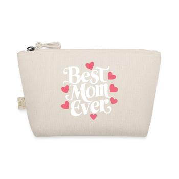 Best Mom Ever Hearts Pink Cute Design - Bio-Täschchen - Natur - Vorne