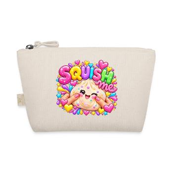 Squish Me: Buntes Herz-Squishy - Bio-Täschchen - Natur - Vorne