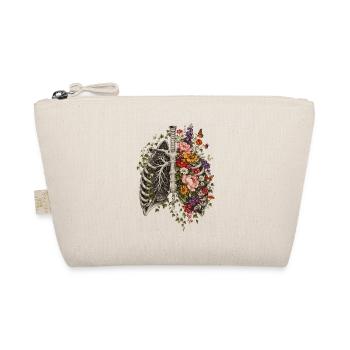 Blumenherz im Skelettlook - Bio-Täschchen - Natur - Vorne