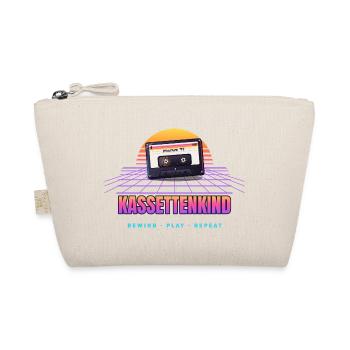 Kassettenkind - Retro 80er Synthwave Kassette - Bio-Täschchen - Natur - Vorne