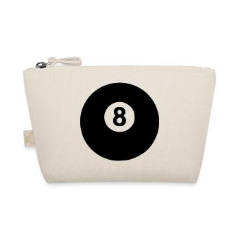 Billardkugel Billard Geschenk - Bio-Täschchen - Natur - Vorne