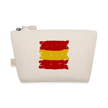 Spanien Flaggenstreifen Pinselkunst - Bio-Täschchen - Natur - Vorne