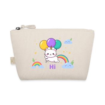 Pastel Kitty Einhornballons - Bio-Täschchen - Natur - Vorne