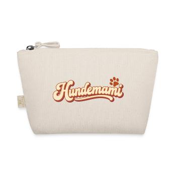 Hundemami – Retro Schriftzug mit Pfote - Bio-Täschchen - Natur - Vorne