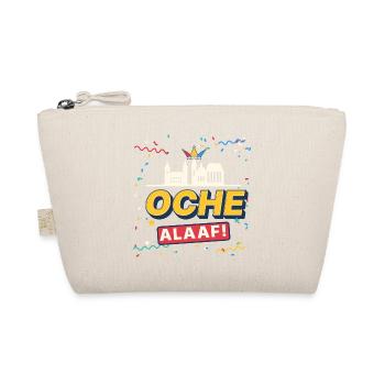Oche Alaaf Retro Aachen Karneval Skyline Konfetti - Bio-Täschchen - Natur - Vorne