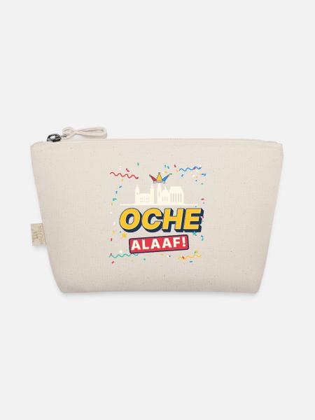 Oche Alaaf Retro Aachen Karneval Skyline Konfetti - Bio-Täschchen - Natur