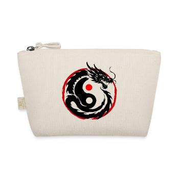 Tintenpinsel Chinesischer Drache Yin Yang - Bio-Täschchen - Natur - Vorne
