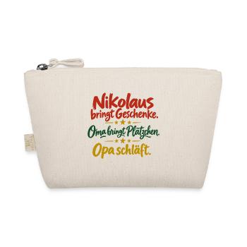 Nikolaus Oma Opa Shirt lustiger Spruch - Bio-Täschchen - Natur - Vorne